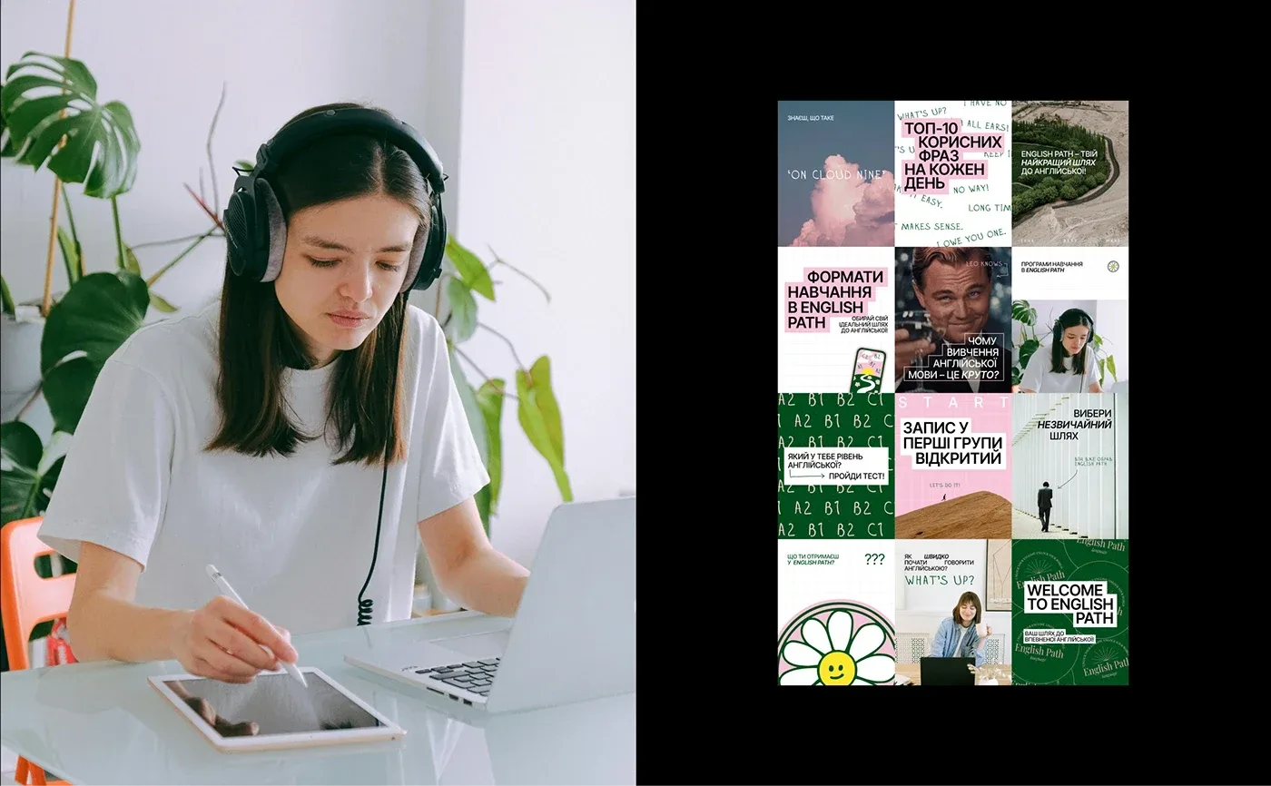 Behance 设计精选 | ENGLISH PATH — BRAND IDENTITY FOR LANGUAGE SCHOOL-多模态AI