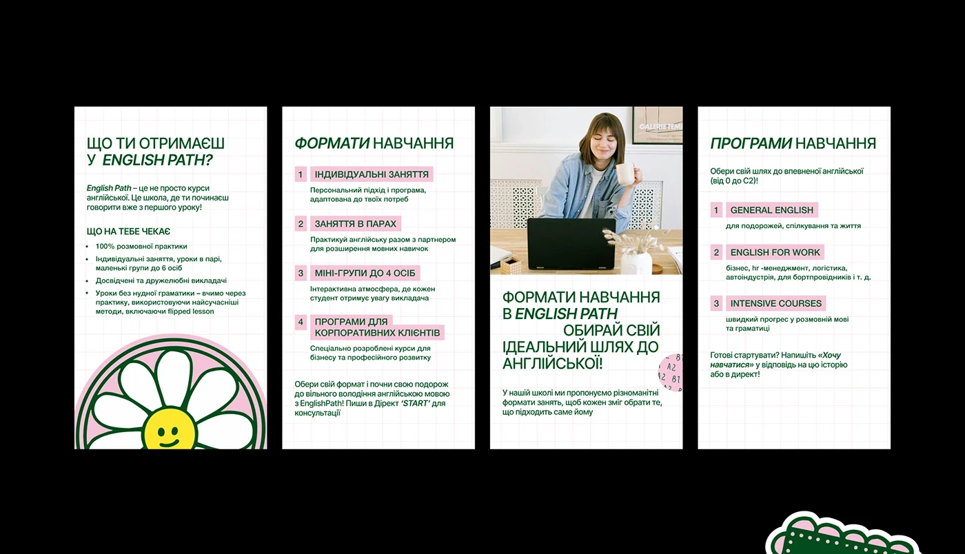 Behance 设计精选 | ENGLISH PATH — BRAND IDENTITY FOR LANGUAGE SCHOOL-多模态AI