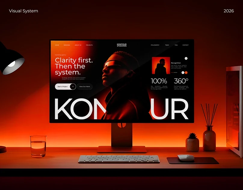 Behance 设计精选 | KONTOUR STUDIOS—Brand Identity&Marketing Agency Website-多模态AI