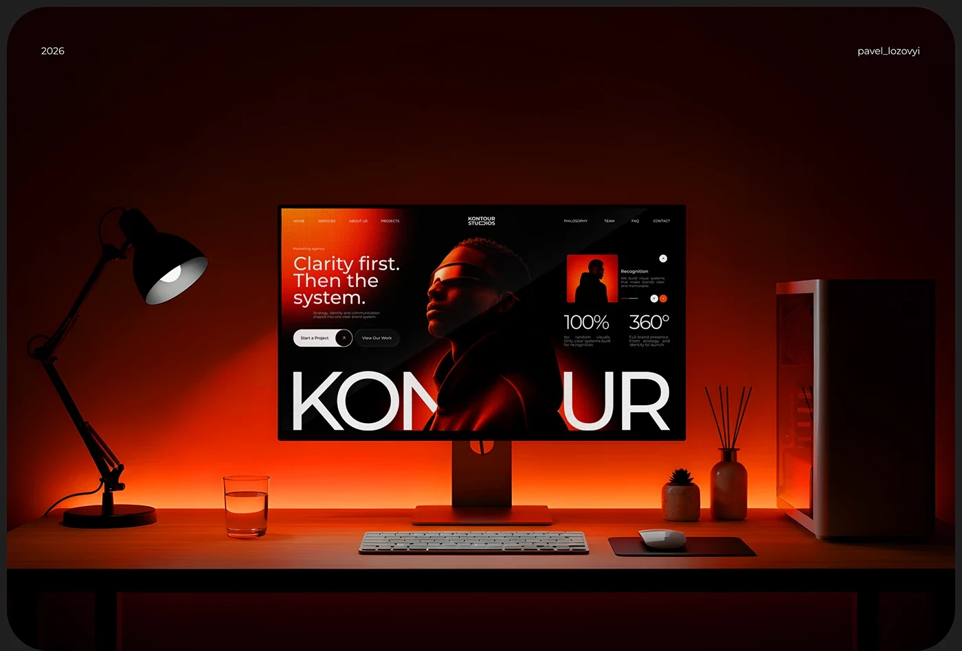 Behance 设计精选 | KONTOUR STUDIOS—Brand Identity&Marketing Agency Website-多模态AI