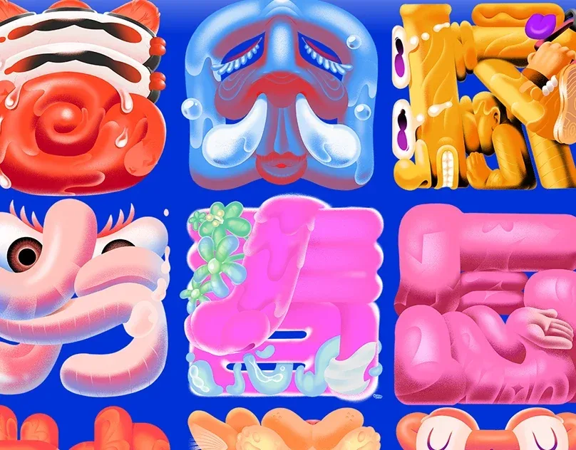 Behance 设计精选 | Typeface | 见字如面-多模态AI