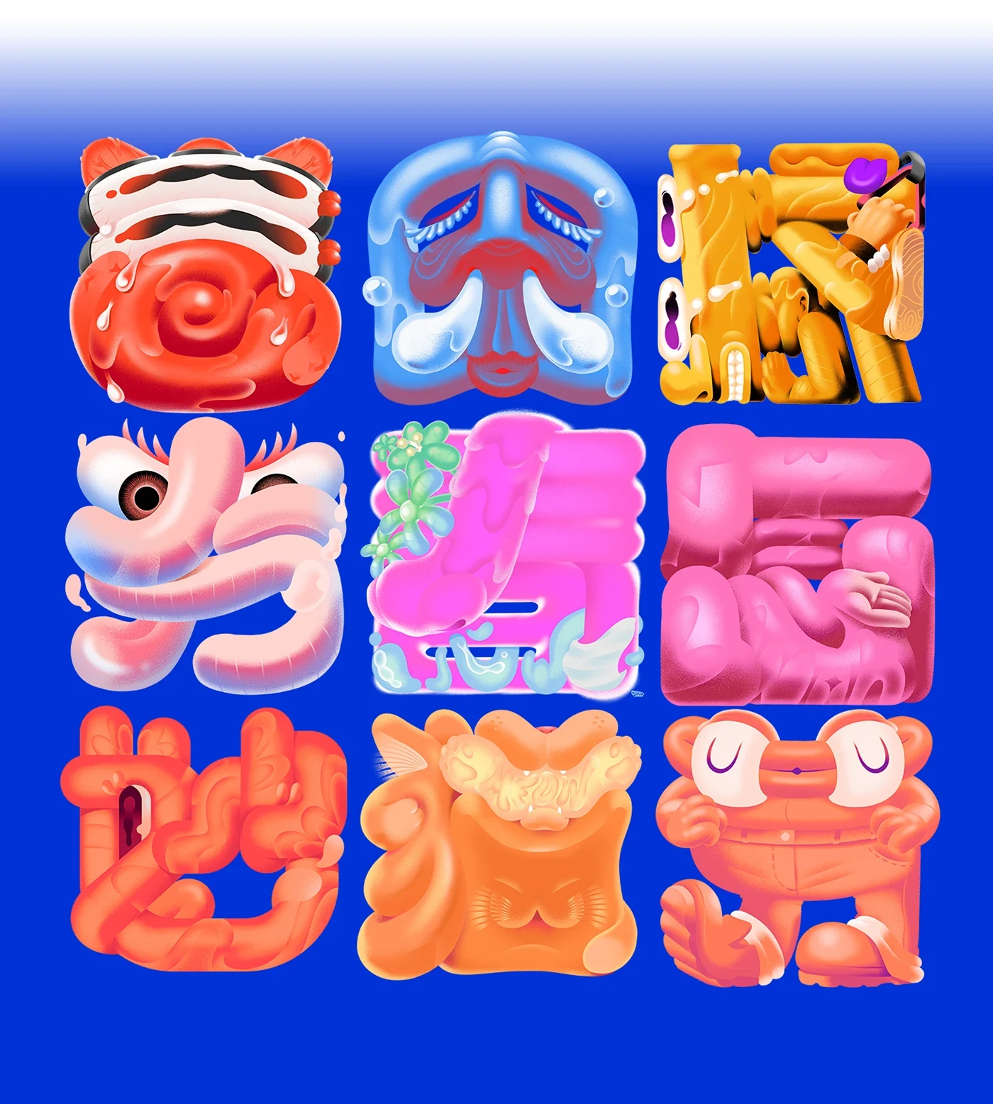 Behance 设计精选 | Typeface | 见字如面-多模态AI