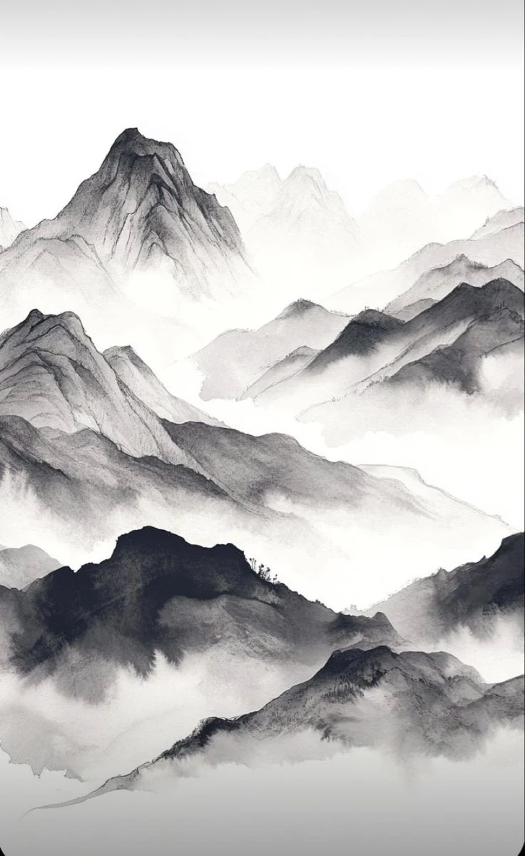 Pinterest 设计灵感 | 山水画设计灵感-多模态AI