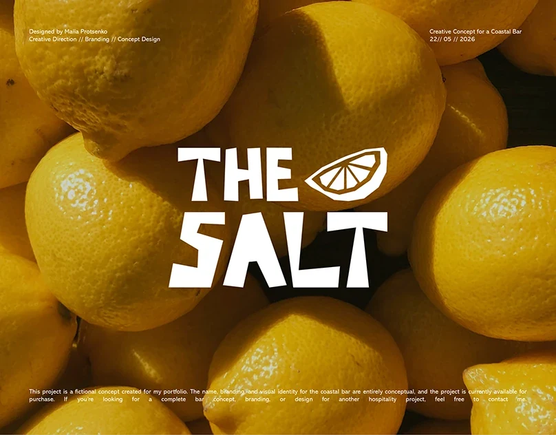 Behance 设计精选 | THE SALT | Brand Identity for a Coastal Bar-多模态AI