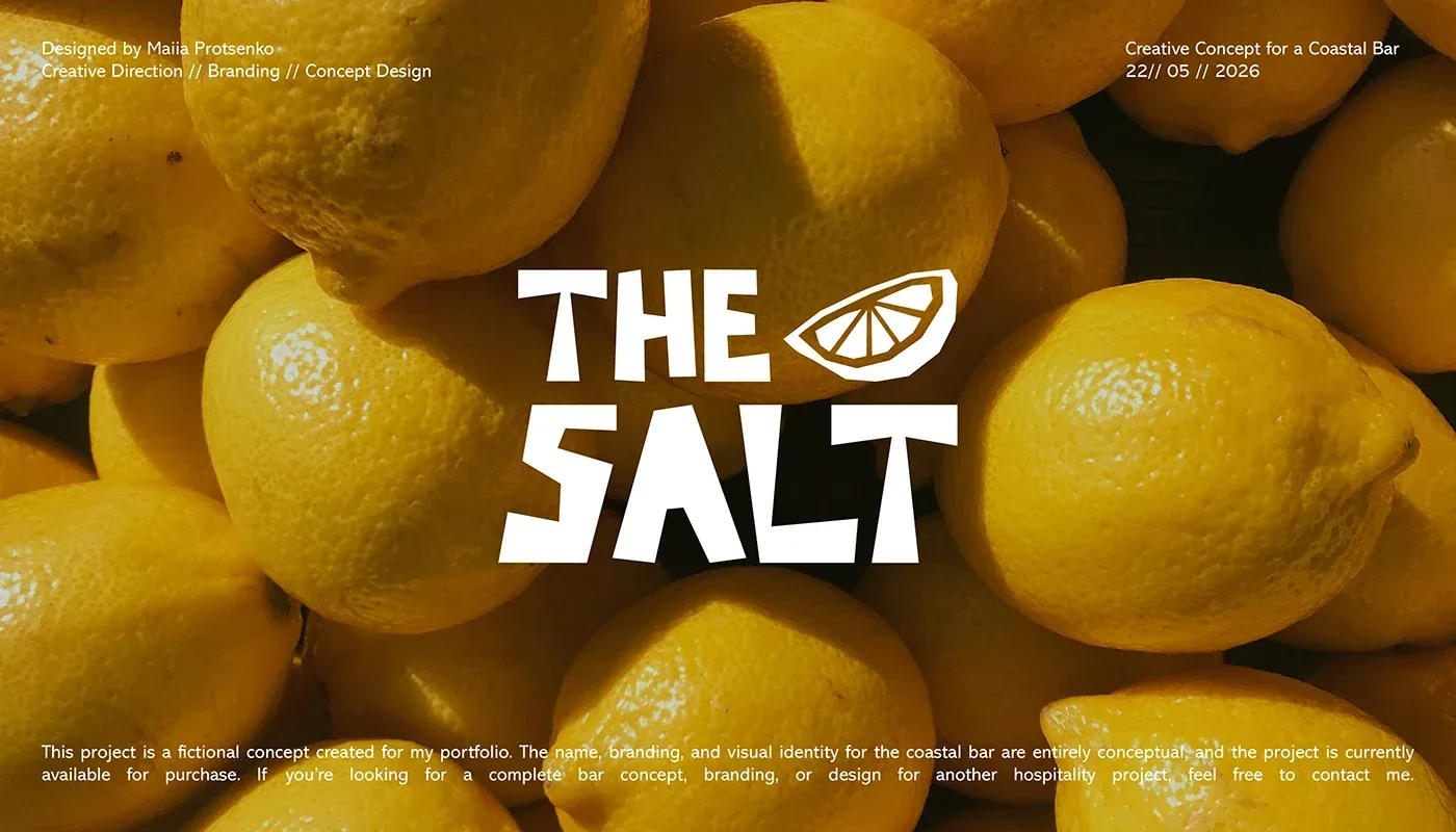 Behance 设计精选 | THE SALT | Brand Identity for a Coastal Bar-多模态AI