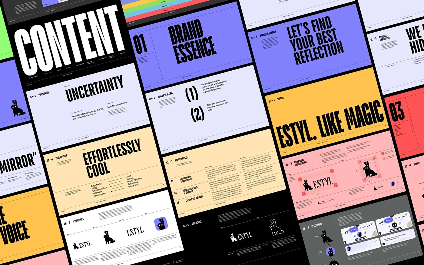 Behance 设计精选 | Estyl. Like Magic. Branding & App Design-多模态AI