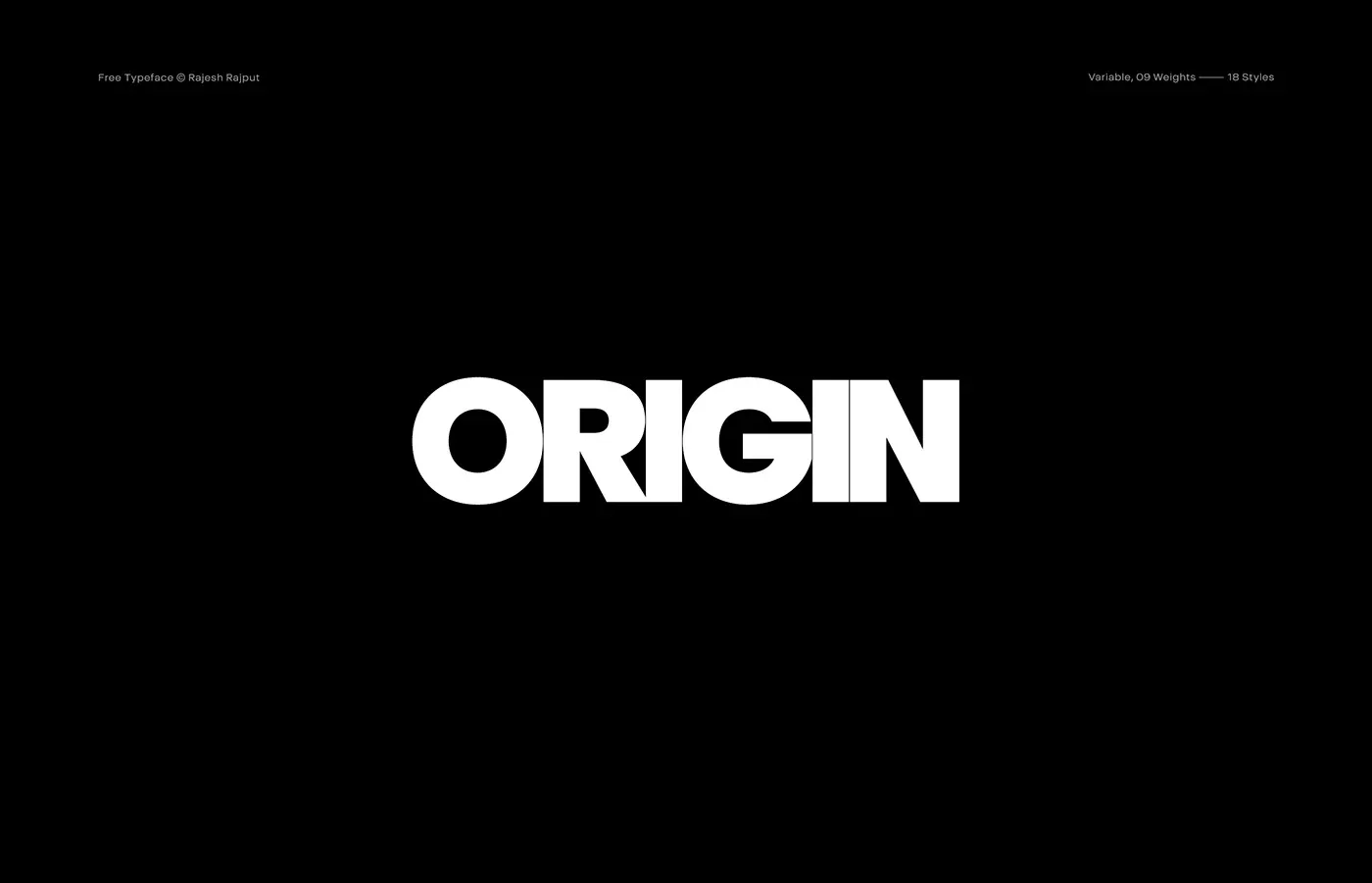 Behance 设计精选 | ORIGIN / Free Typeface / Variable / 18 Styles-多模态AI