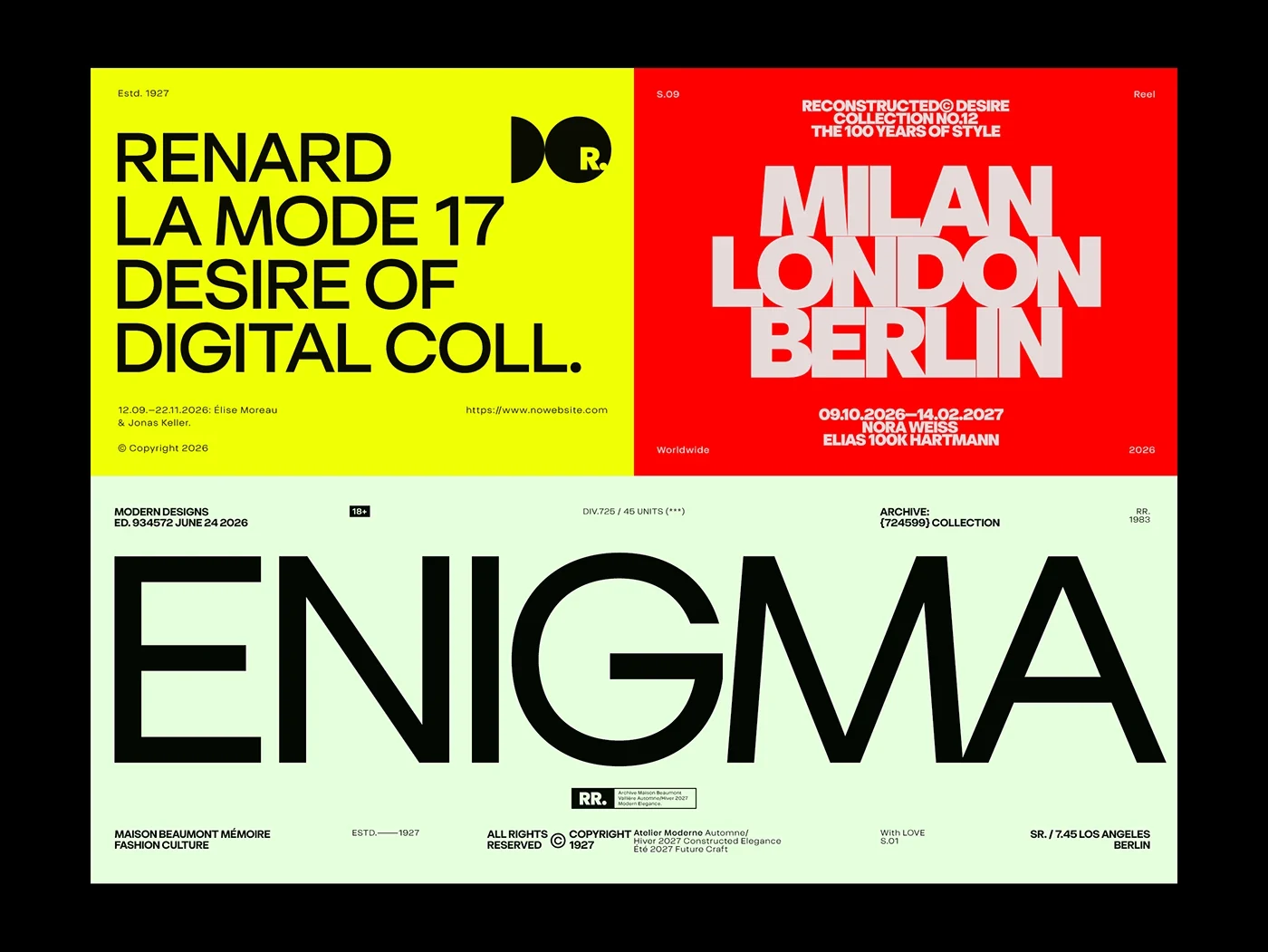 Behance 设计精选 | ORIGIN / Free Typeface / Variable / 18 Styles-多模态AI