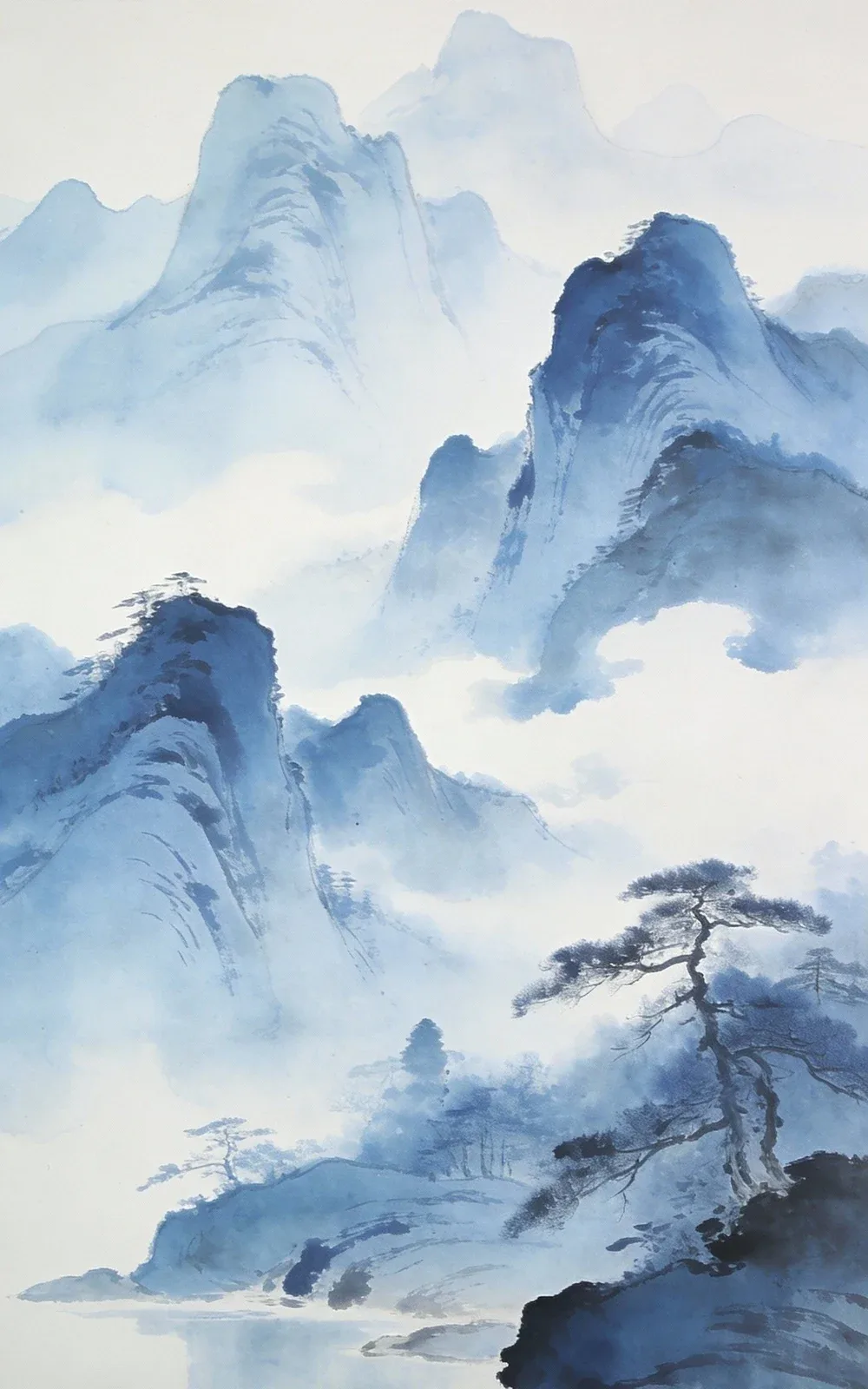 Pinterest 设计灵感 | 山水画设计灵感-多模态AI