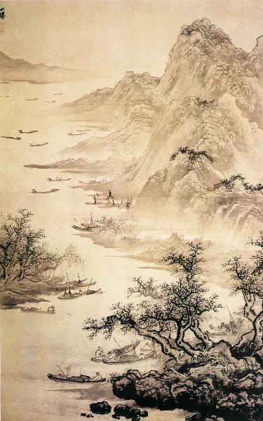 Pinterest 设计灵感 | Joyful Fishing in Scenic Rivers | Jiang Shan Yu Le Tu | 江山渔乐图-多模态AI