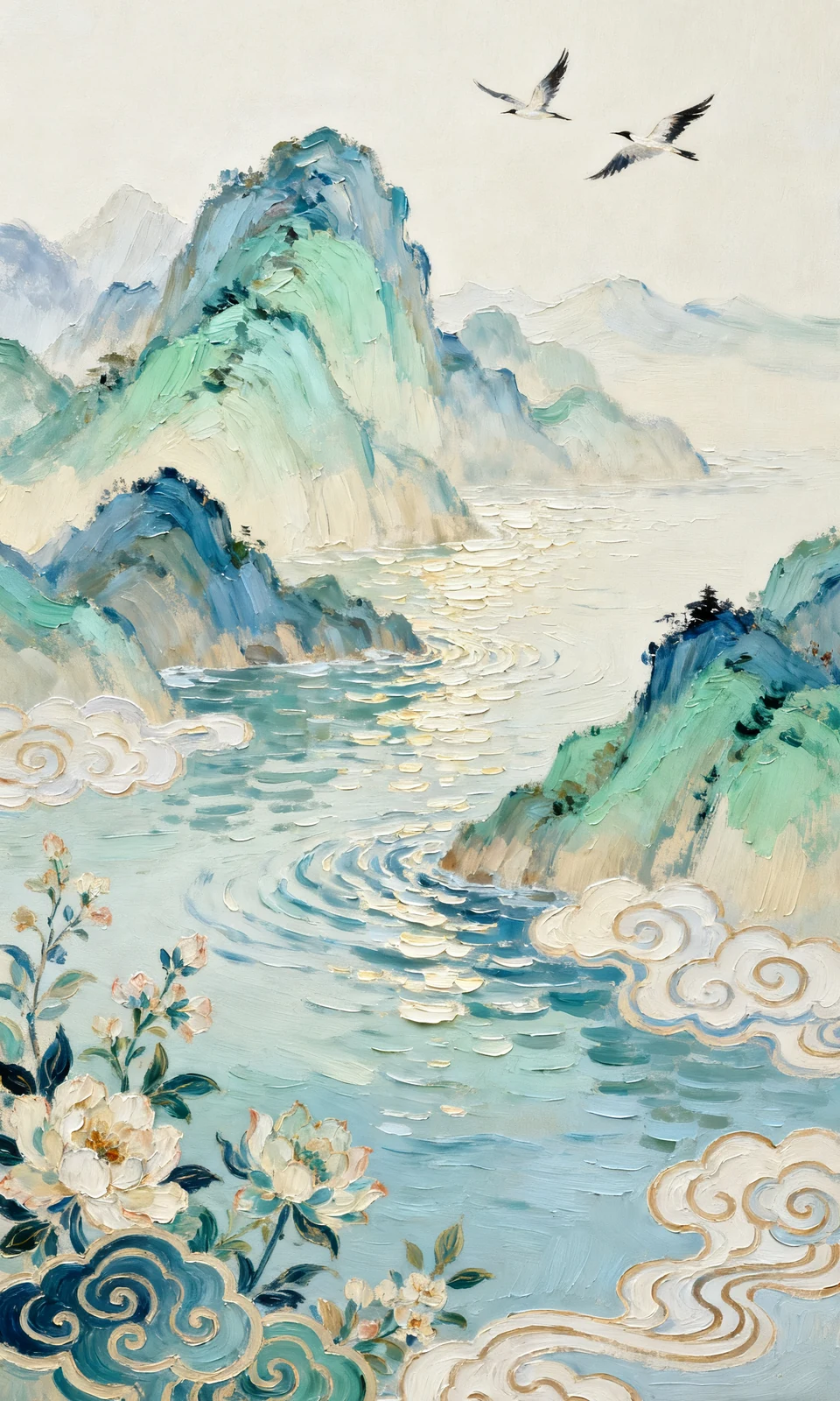 Pinterest 设计灵感 | 山水画设计灵感-多模态AI