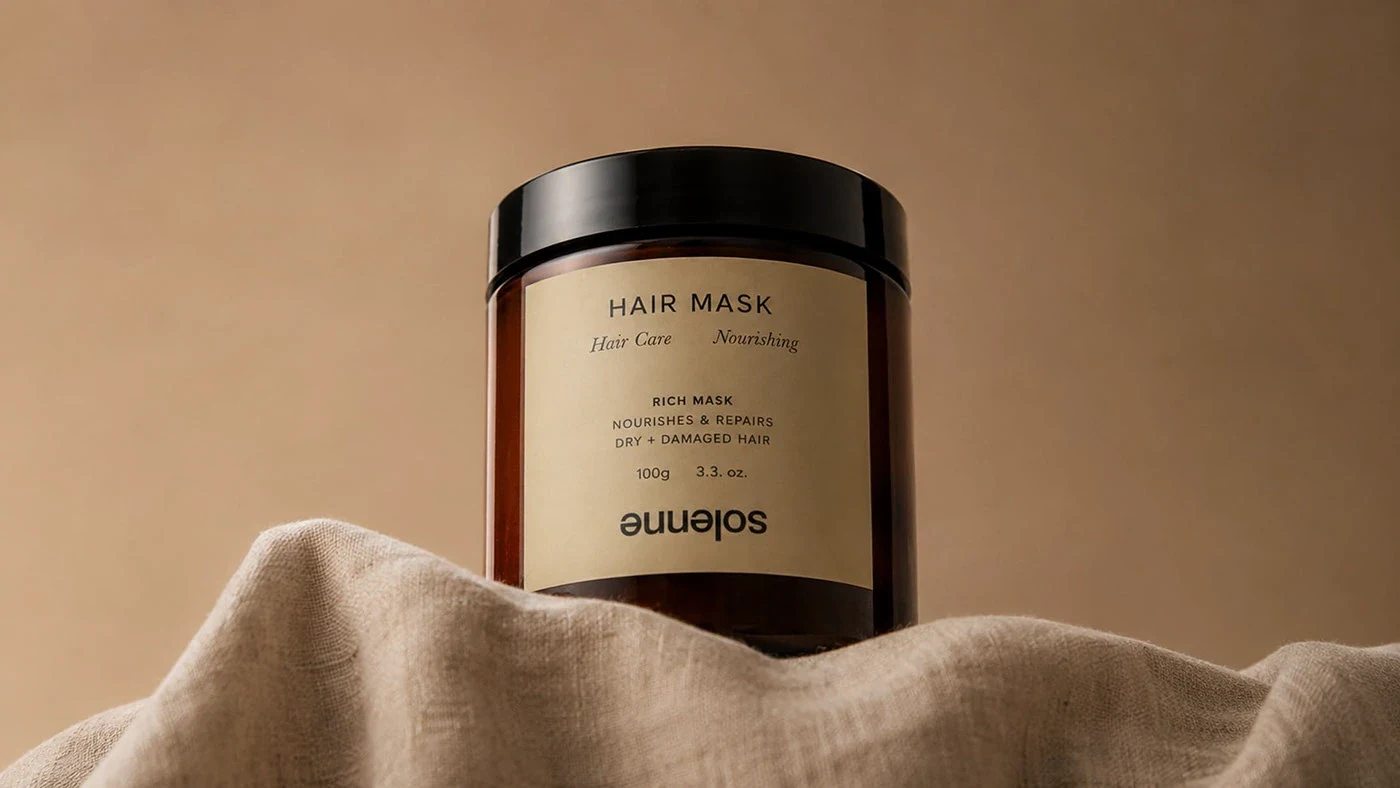 Behance 设计精选 | solenne - skincare hair and packaging / logo design-多模态AI
