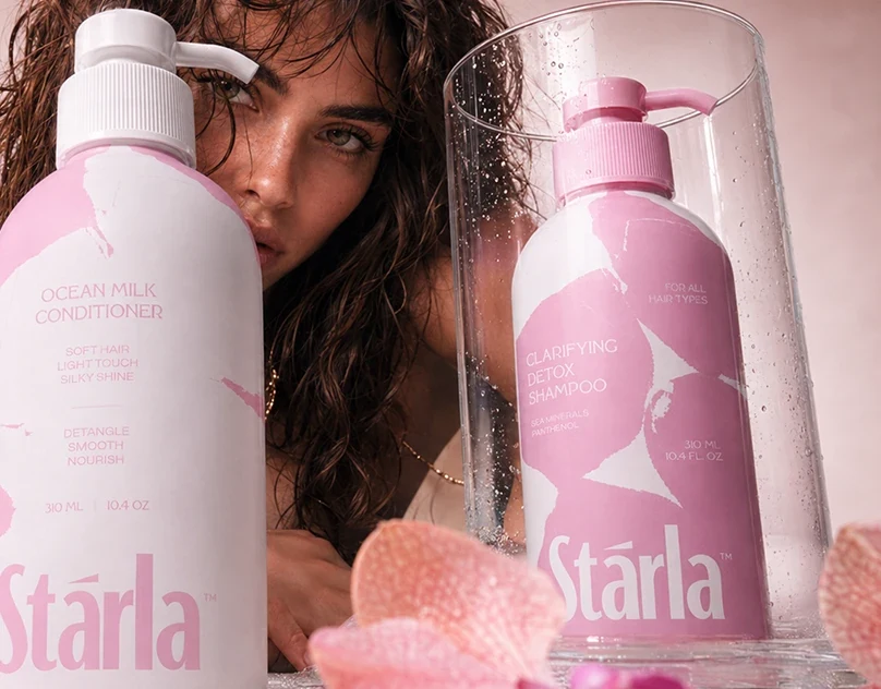 Behance 设计精选 | Starla - shampoo packing & logo design skincare brand-多模态AI