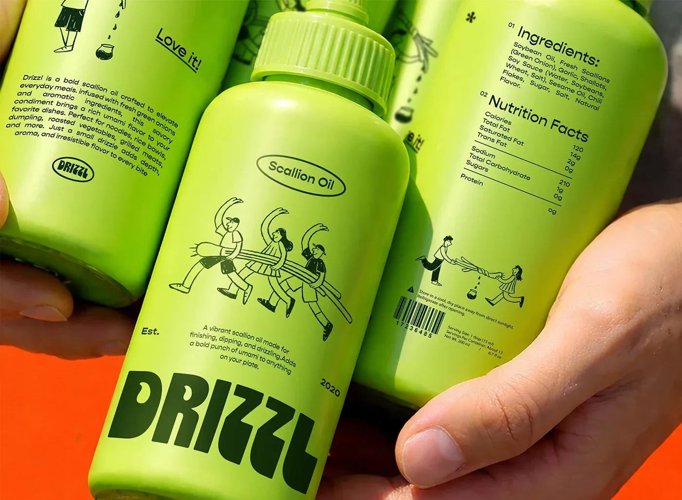 Behance 设计精选 | Drizzl — Scallions Oil Branding & Packaging-多模态AI