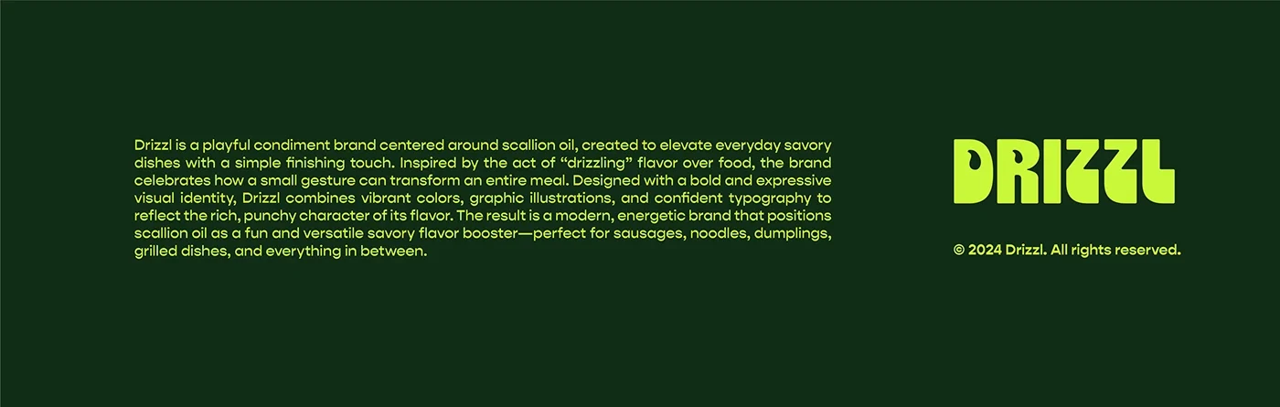 Behance 设计精选 | Drizzl — Scallions Oil Branding & Packaging-多模态AI