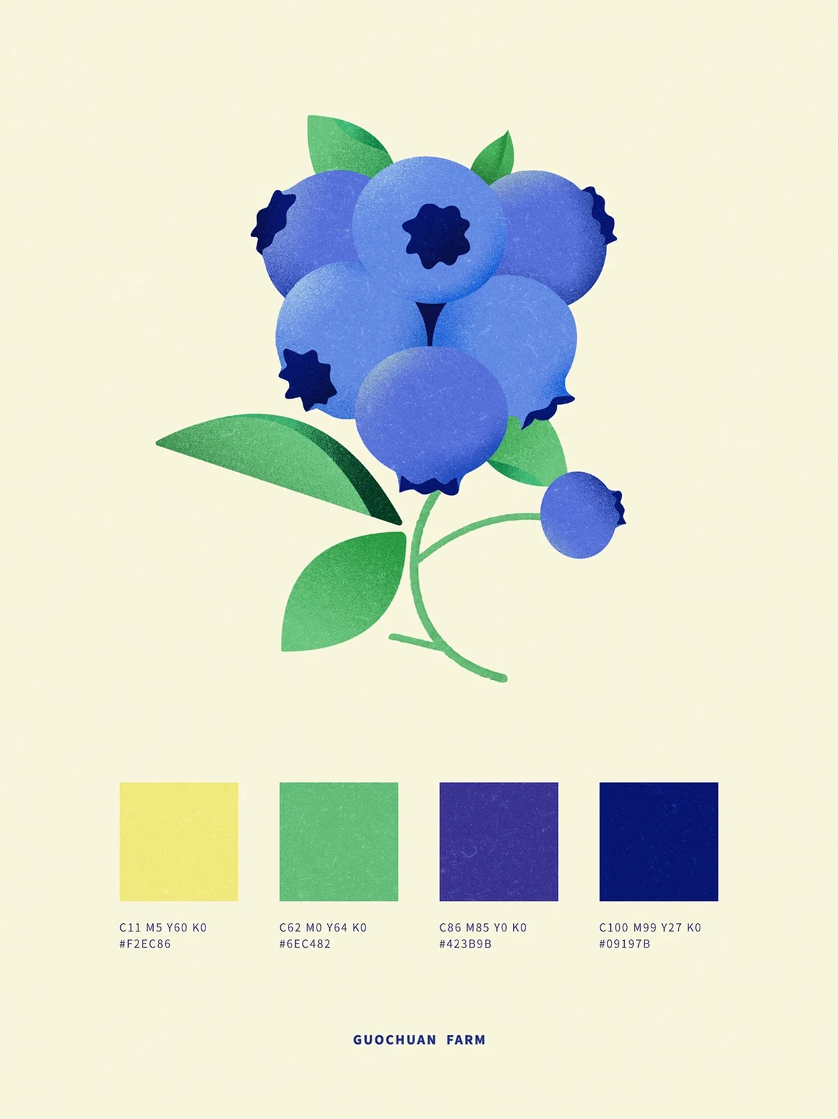 Behance 设计精选 | 「蓝莓礼盒」插画&包装设计-多模态AI