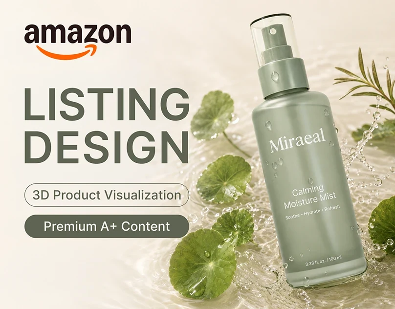 Behance 设计精选 | Skincare Amazon Listing & A+ Content | 3D Visualization-多模态AI