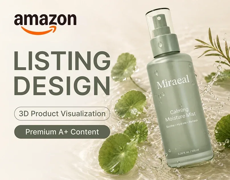 Behance 设计精选 | Skincare Amazon Listing & A+ Content | 3D Visualization-多模态AI