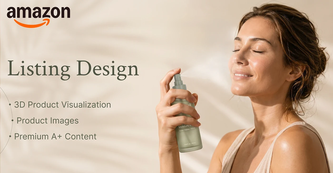 Behance 设计精选 | Skincare Amazon Listing & A+ Content | 3D Visualization-多模态AI