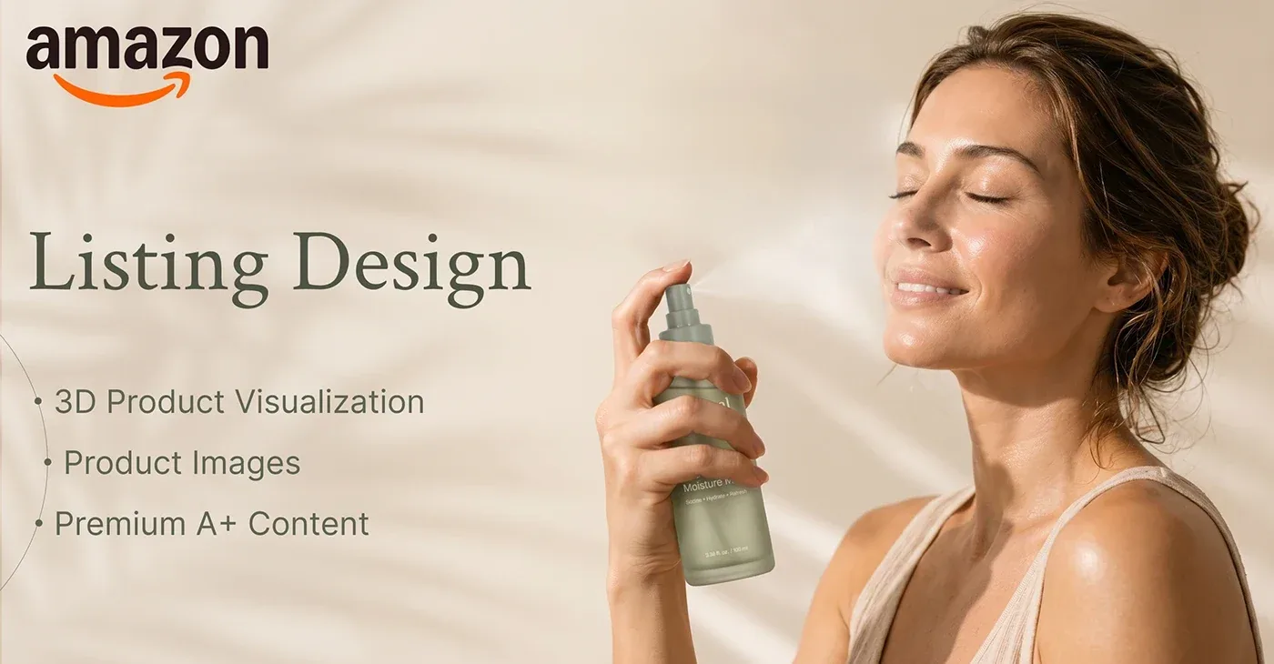 Behance 设计精选 | Skincare Amazon Listing & A+ Content | 3D Visualization-多模态AI