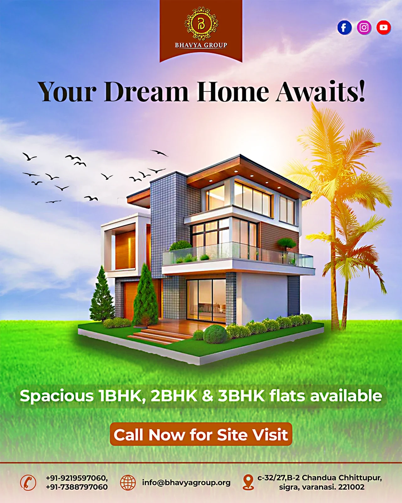 Behance 设计精选 | Designing Dreams with Bhavya Group – Flat Book Campaign-多模态AI