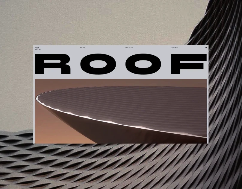 Behance 设计精选 | ROOF — Architecture Studio & Real Estate Website-多模态AI