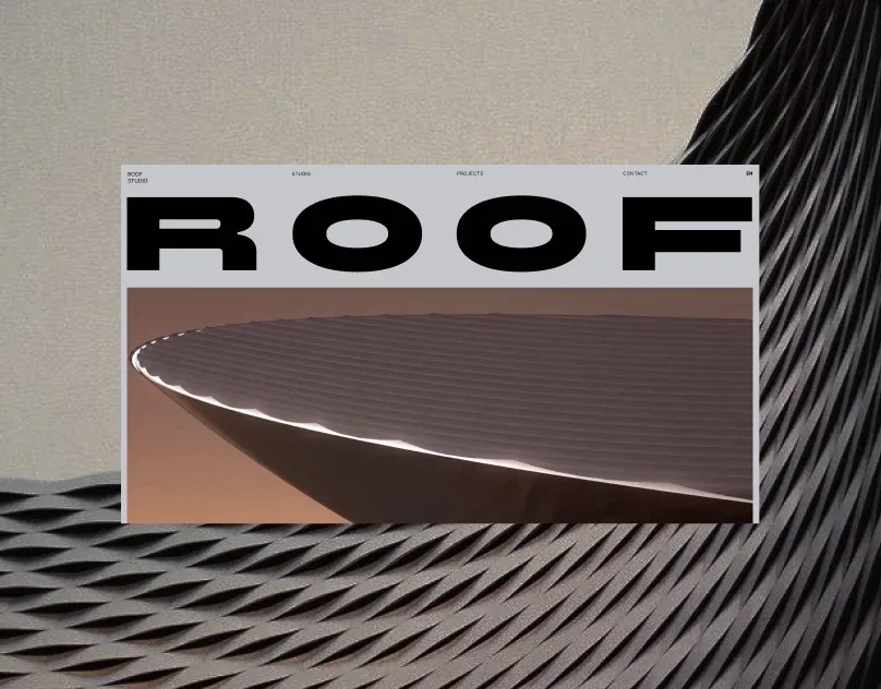 Behance 设计精选 | ROOF — Architecture Studio & Real Estate Website-多模态AI