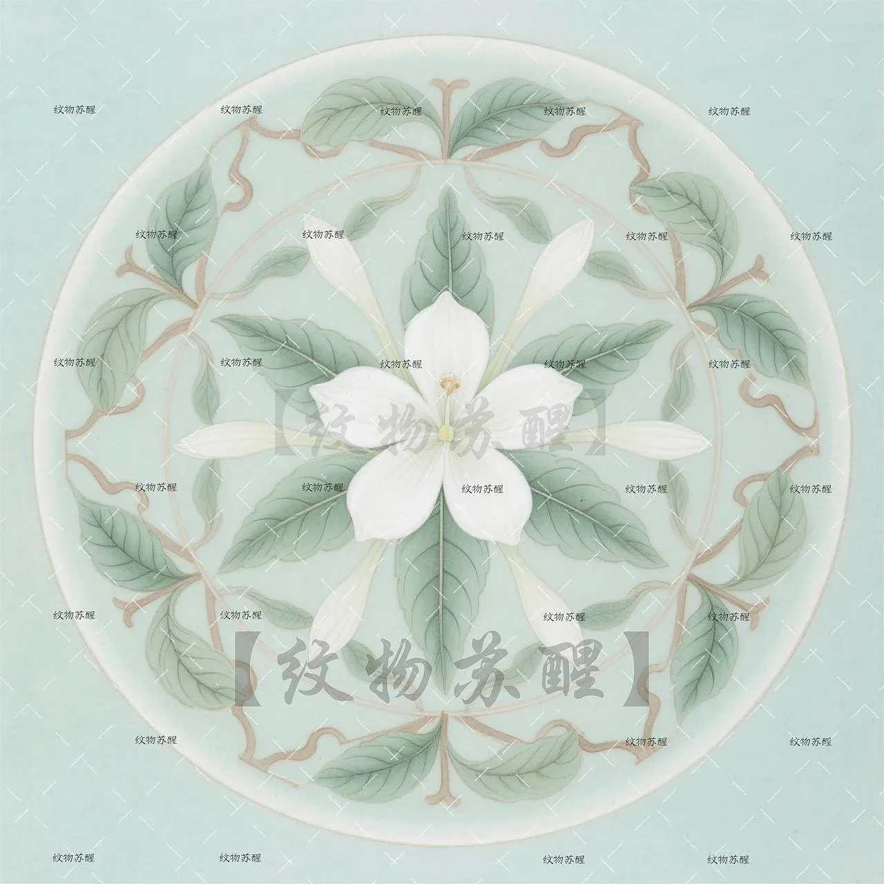 站酷设计精选 | 国风对称花卉纹样 宝相花 / 梅 / 茉莉曼陀罗素材-多模态AI