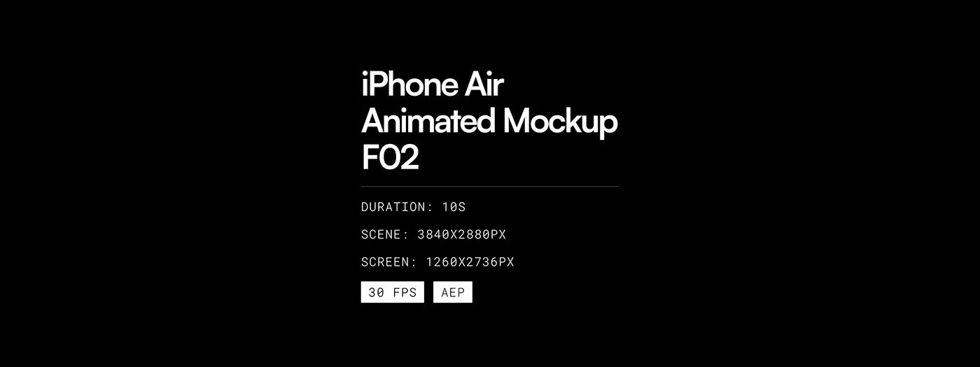Behance 设计精选 | Animated iPhone Air Mockup F02-多模态AI