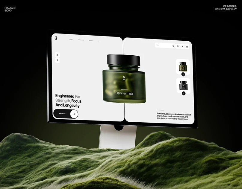 Behance 设计精选 | Biorg® | Mobile App x Website Design-多模态AI