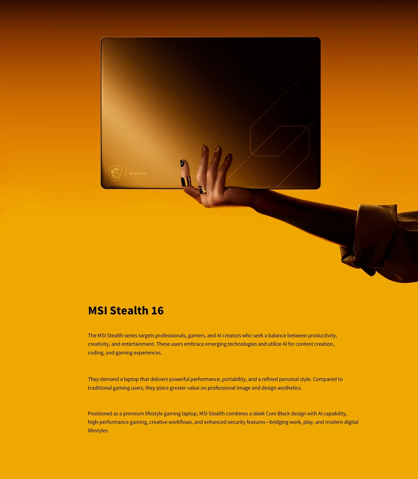 Behance 设计精选 | MSI Stealth 16 AI (Director's Cut)-多模态AI