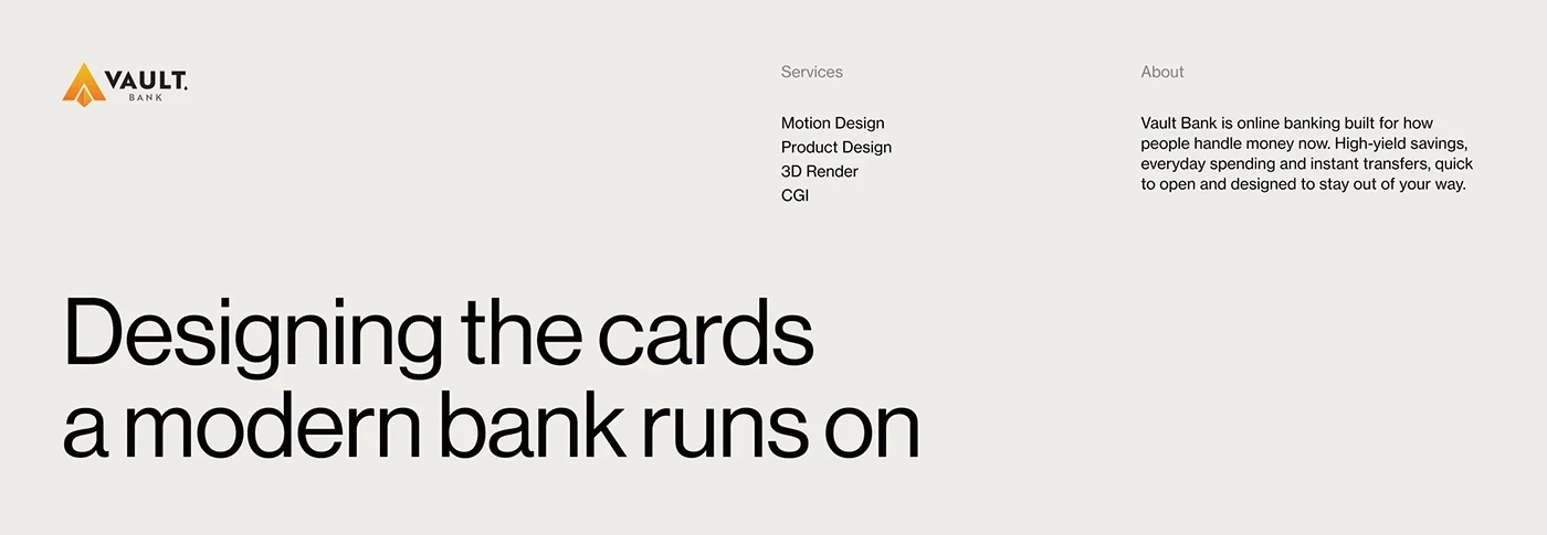 Behance 设计精选 | Vault - Card Designs & CGI-多模态AI