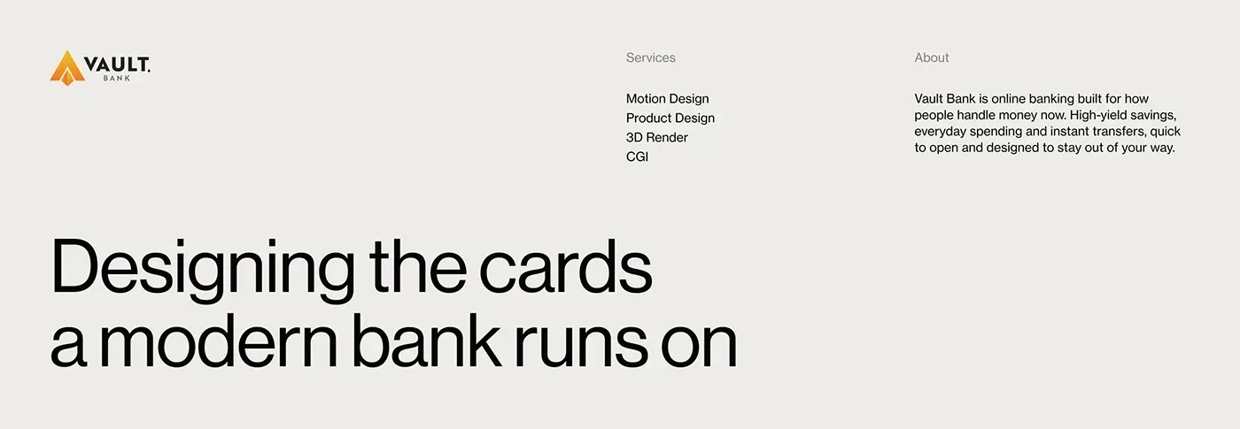 Behance 设计精选 | Vault - Card Designs & CGI-多模态AI