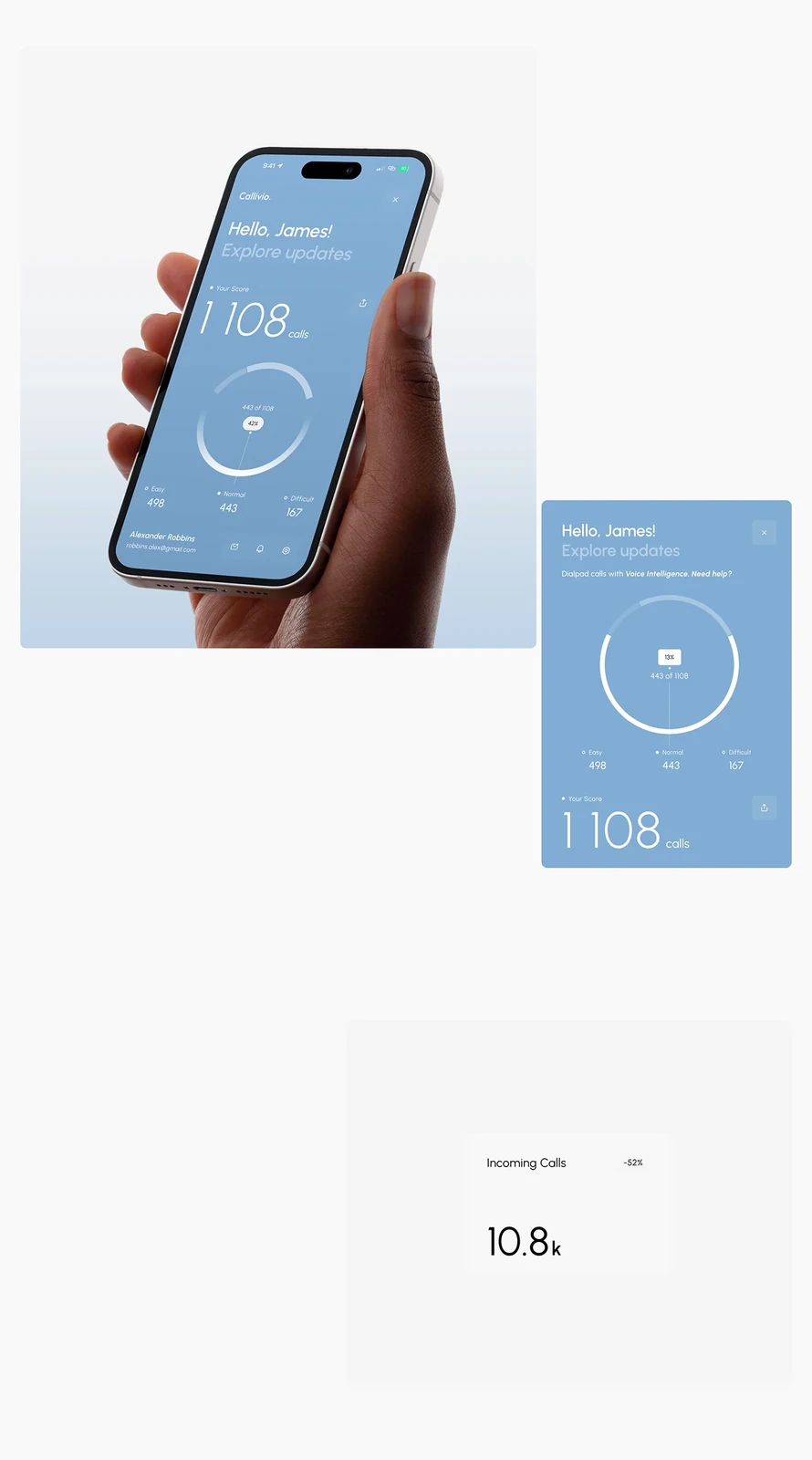 Behance 设计精选 | Callivio CRM - SaaS & UX UI Design-多模态AI