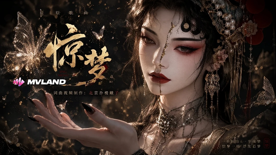 站酷设计精选 | 国风嘻哈原创歌曲《惊梦》MV ,极致东方美学盛宴之旅 #MVLAND嘻哈狂欢派对-多模态AI