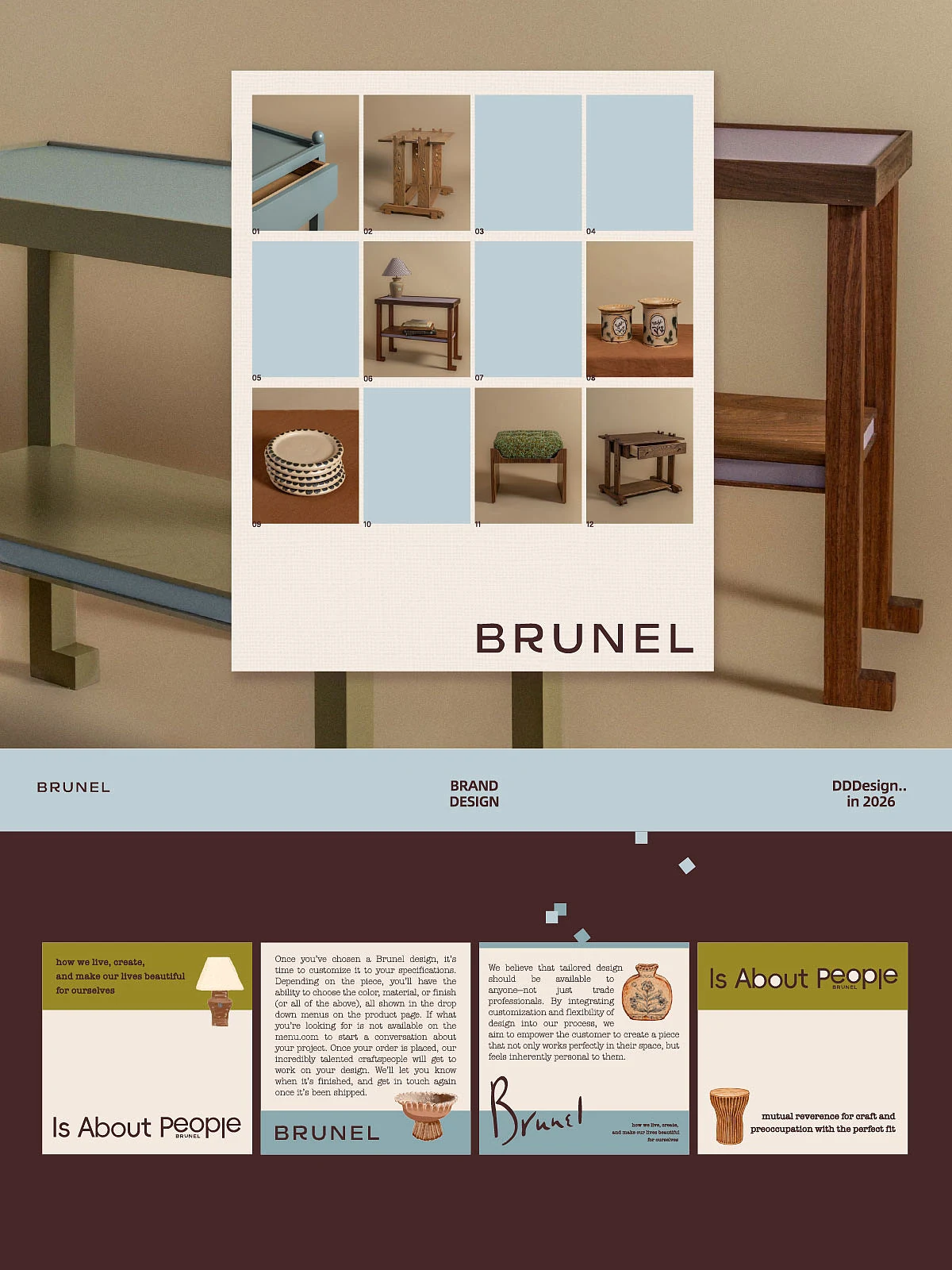 站酷设计精选 | 🛋️原创品牌VI设计分享 | Brunel定制化家居品牌-多模态AI