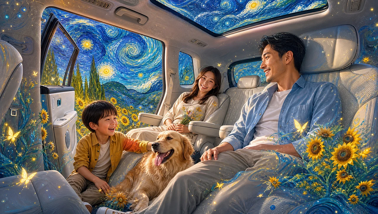 站酷设计精选 | 一车载星河,全家赴星梦-多模态AI