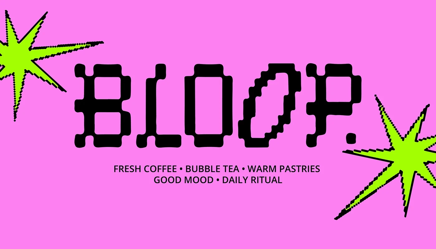 Behance 设计精选 | BLOOP — Brand Identity for Bubble Tea & Coffee-多模态AI