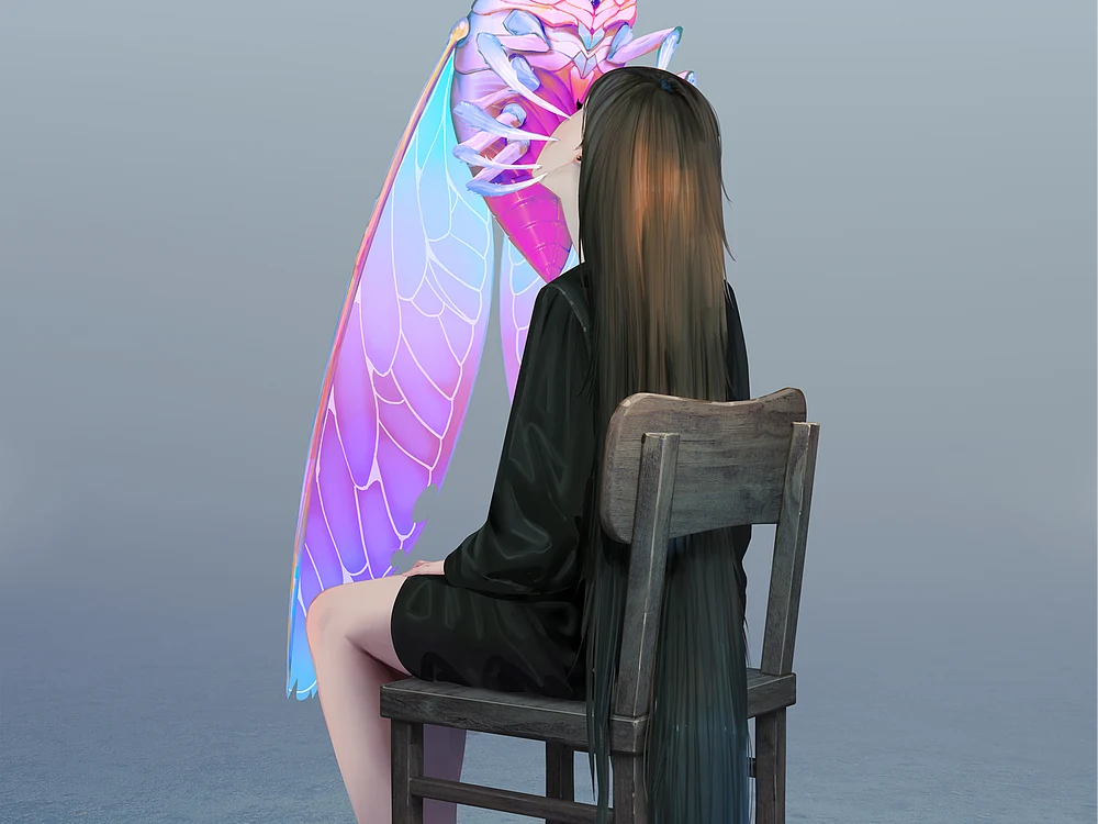 站酷设计精选 | 编号:实验体967 蝉椅-多模态AI