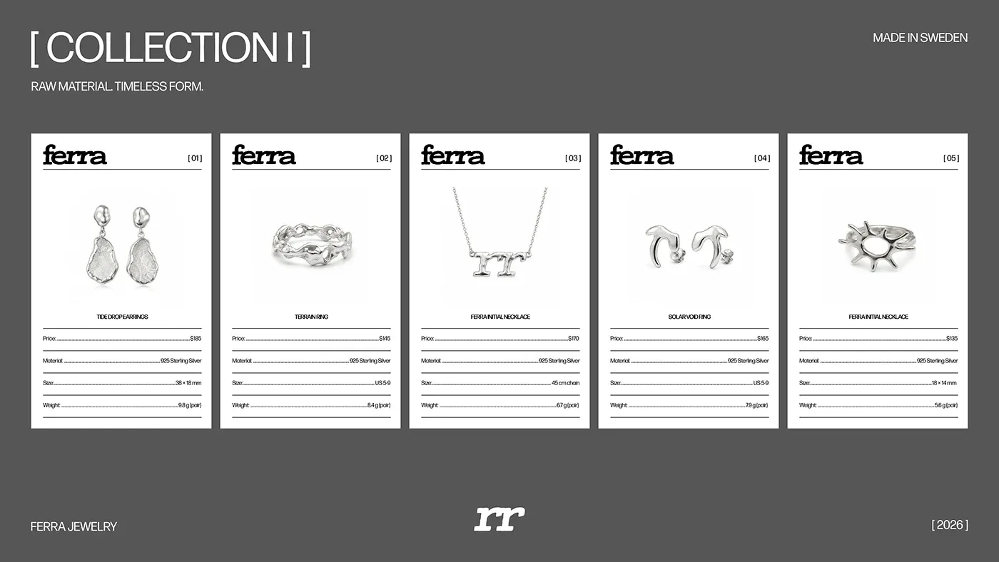 Behance 设计精选 | Ferra | Brand Identity for a Premium Jewelry Brand-多模态AI