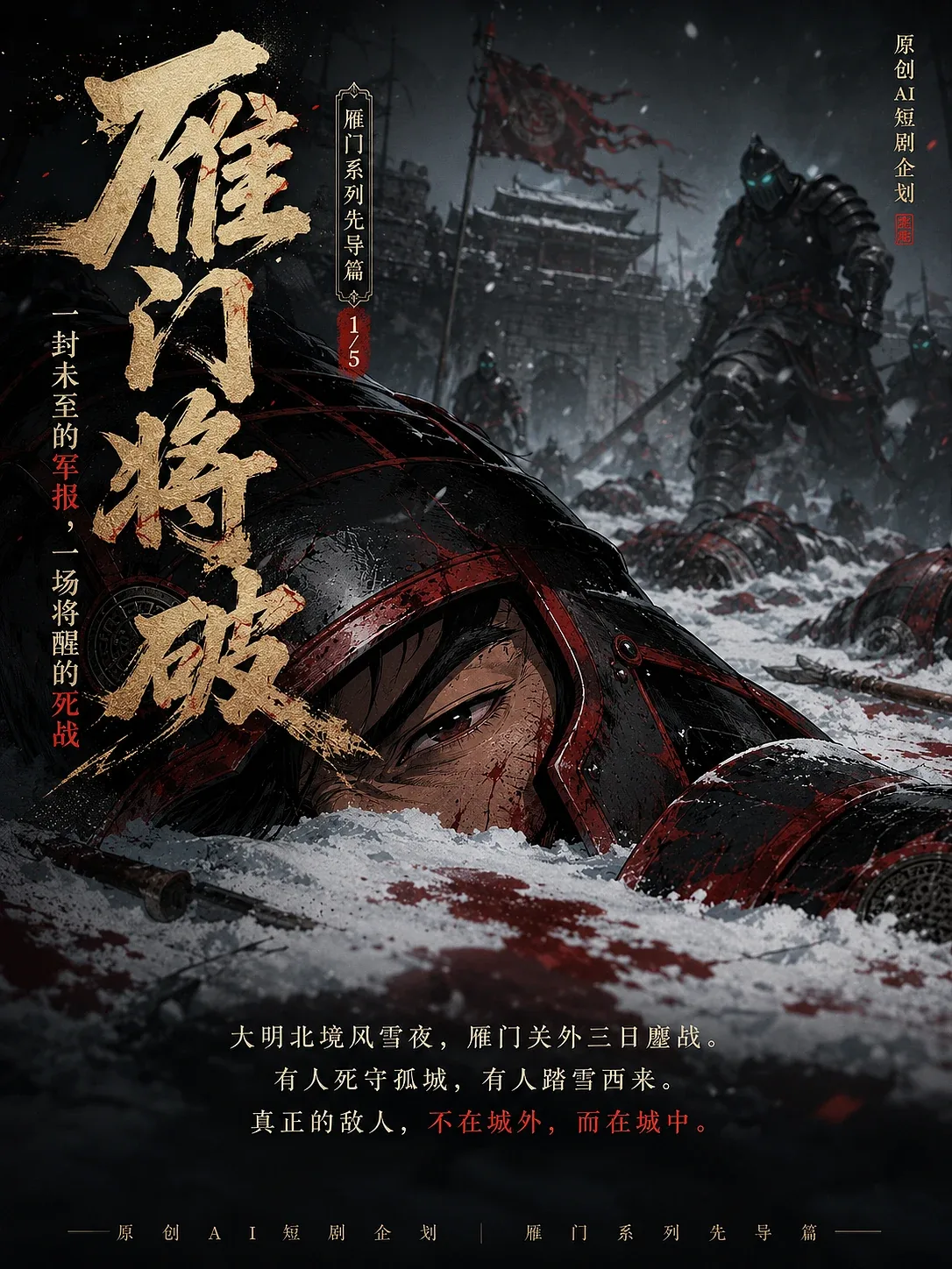 站酷设计精选 | AIGC 视觉原创国风 2D 漫剧《雁门・墨攻》 | 全案展示-多模态AI