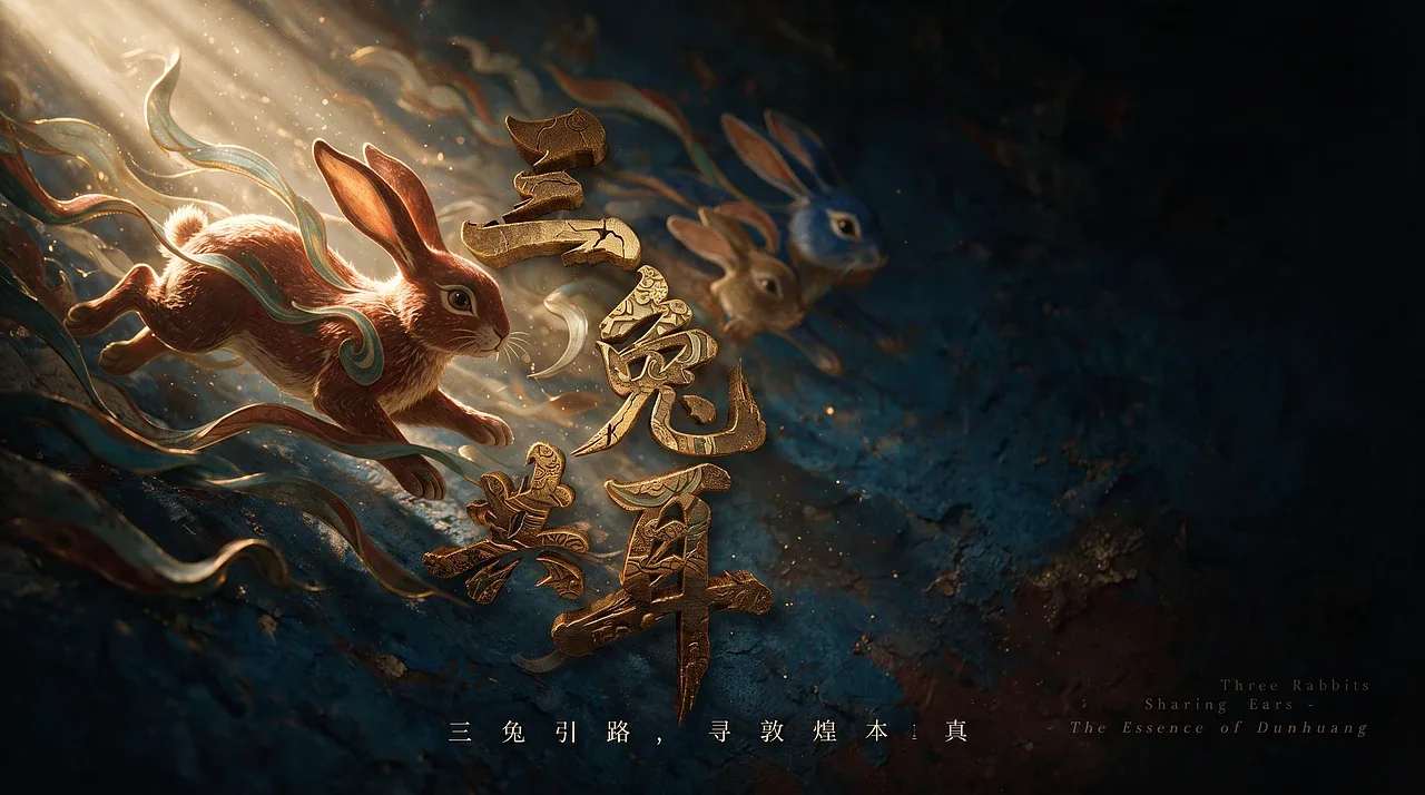 站酷设计精选 | 敦煌三兔-多模态AI