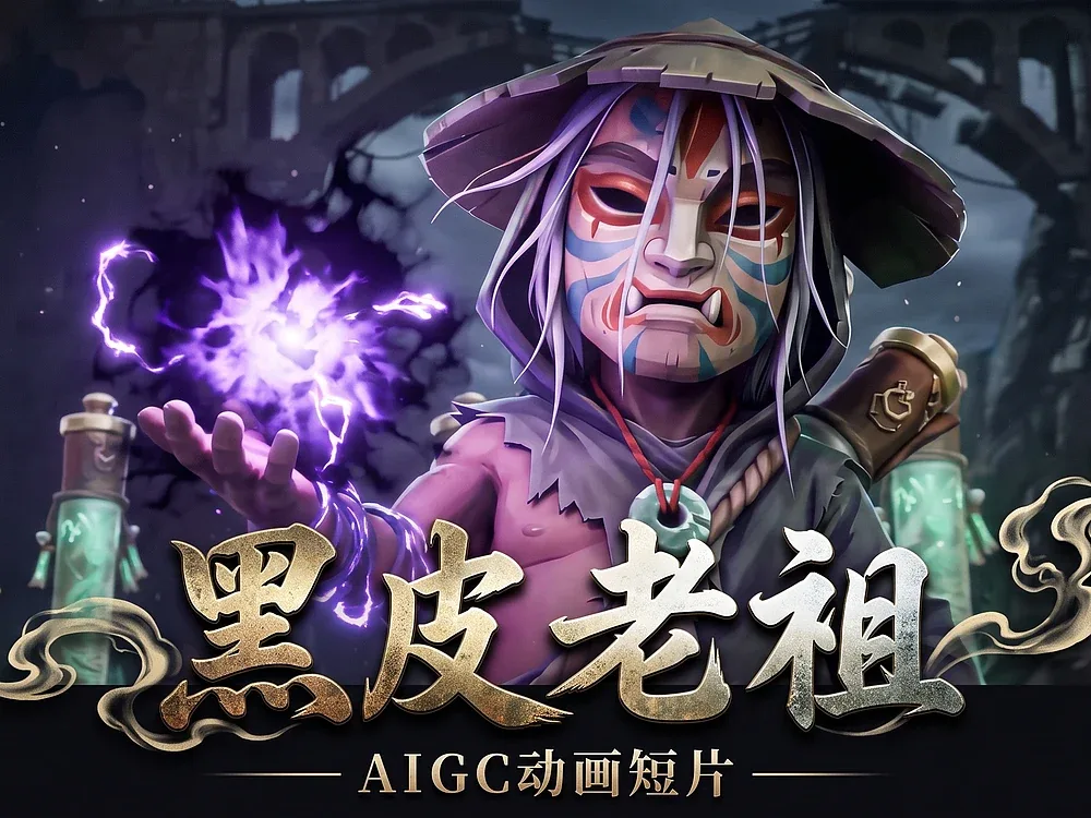 站酷设计精选 | AIGC动画《黑皮老祖》太顶了!直接收藏!❤-多模态AI
