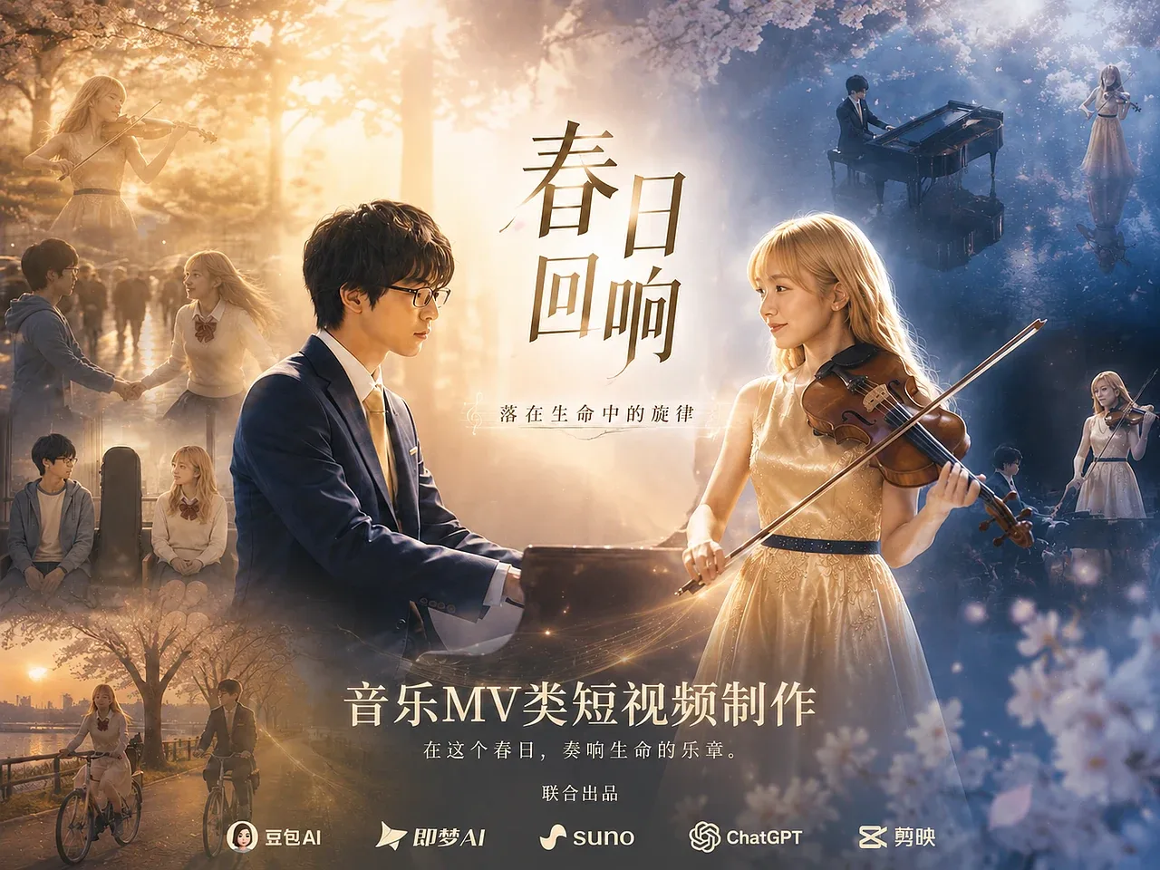 站酷设计精选 | AIGC影视《春日回响》MV整体方案展示-多模态AI