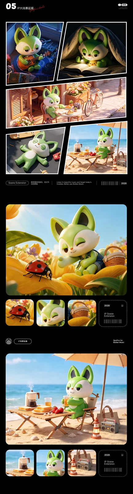 站酷设计精选 | 追寻律动 | 音乐向IP「Spotfox波点音狐」的音律宇宙-多模态AI