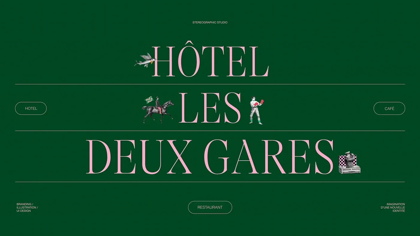 Behance 设计精选 | Hôtel Les Deux Gares Paris-多模态AI