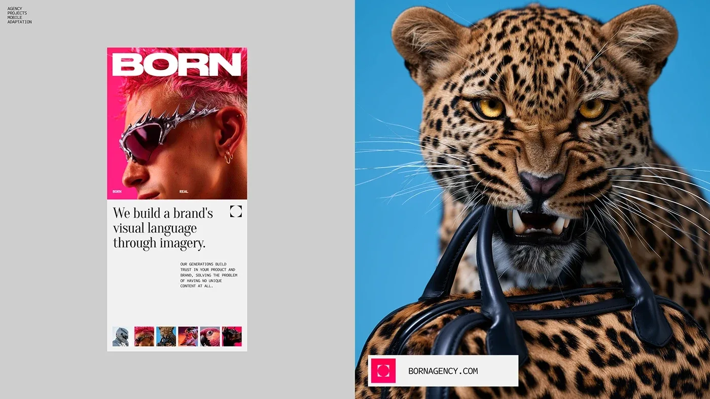 Behance 设计精选 | Born Agency | Creative Studio Website-多模态AI