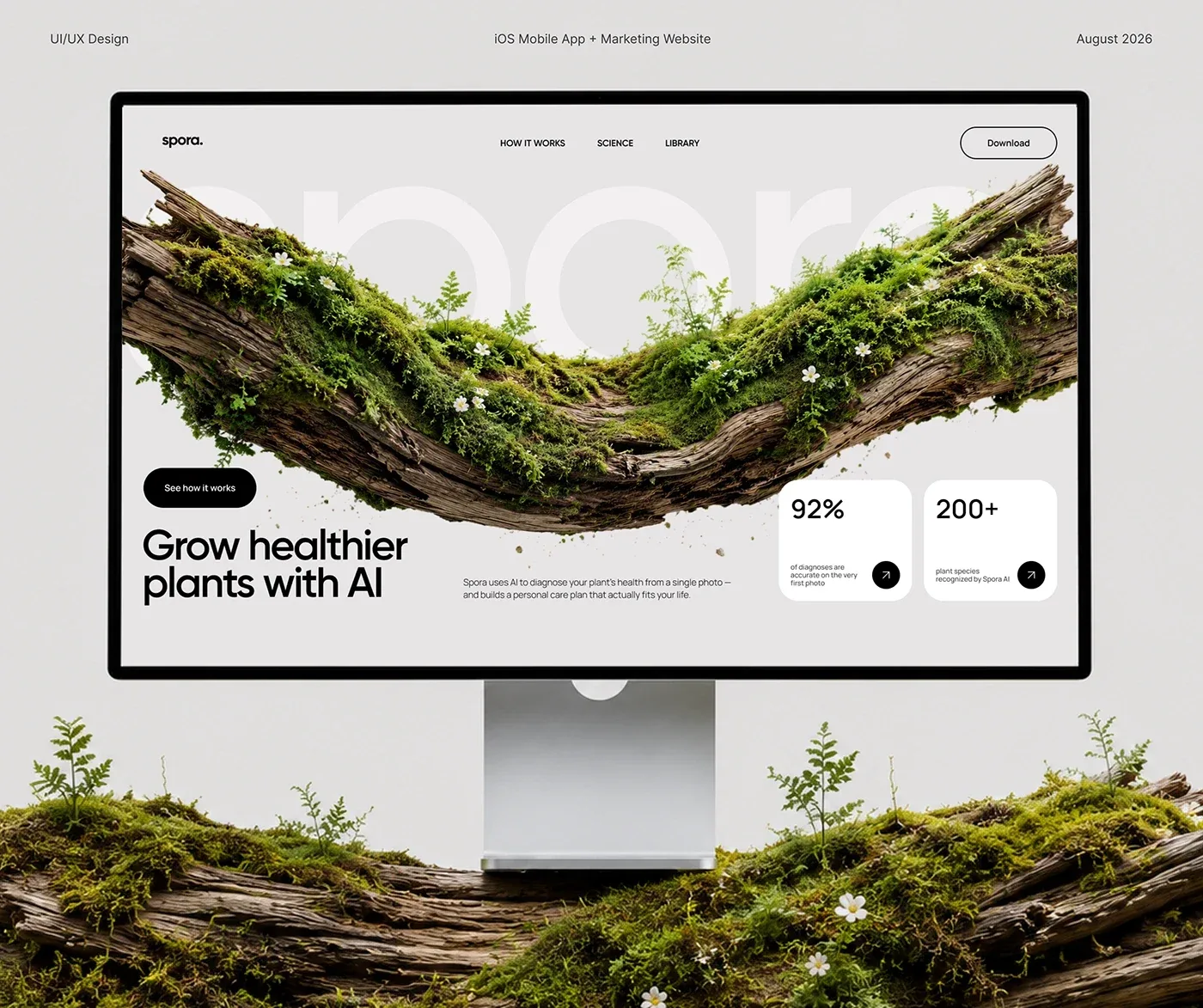 Behance 设计精选 | Spora — AI Plant Care Platform-多模态AI