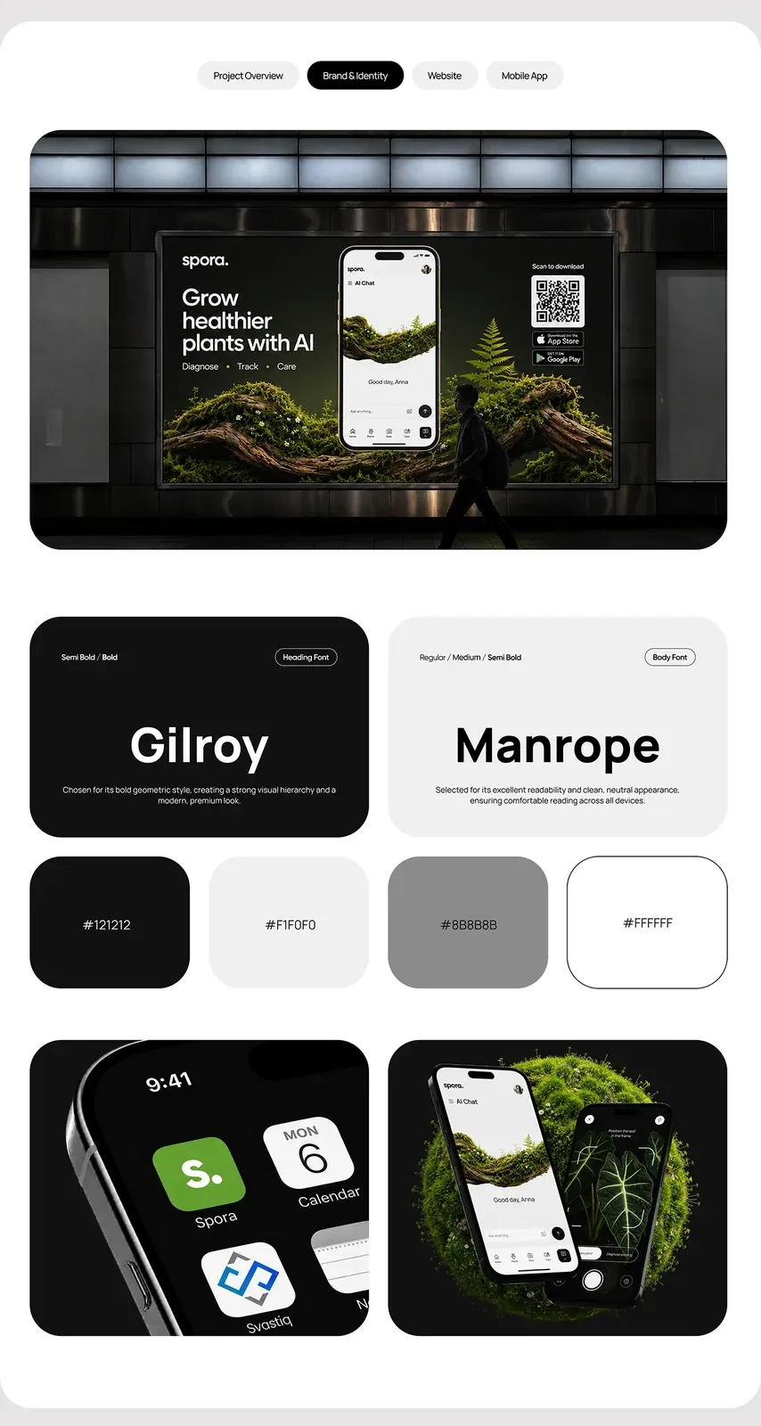 Behance 设计精选 | Spora — AI Plant Care Platform-多模态AI