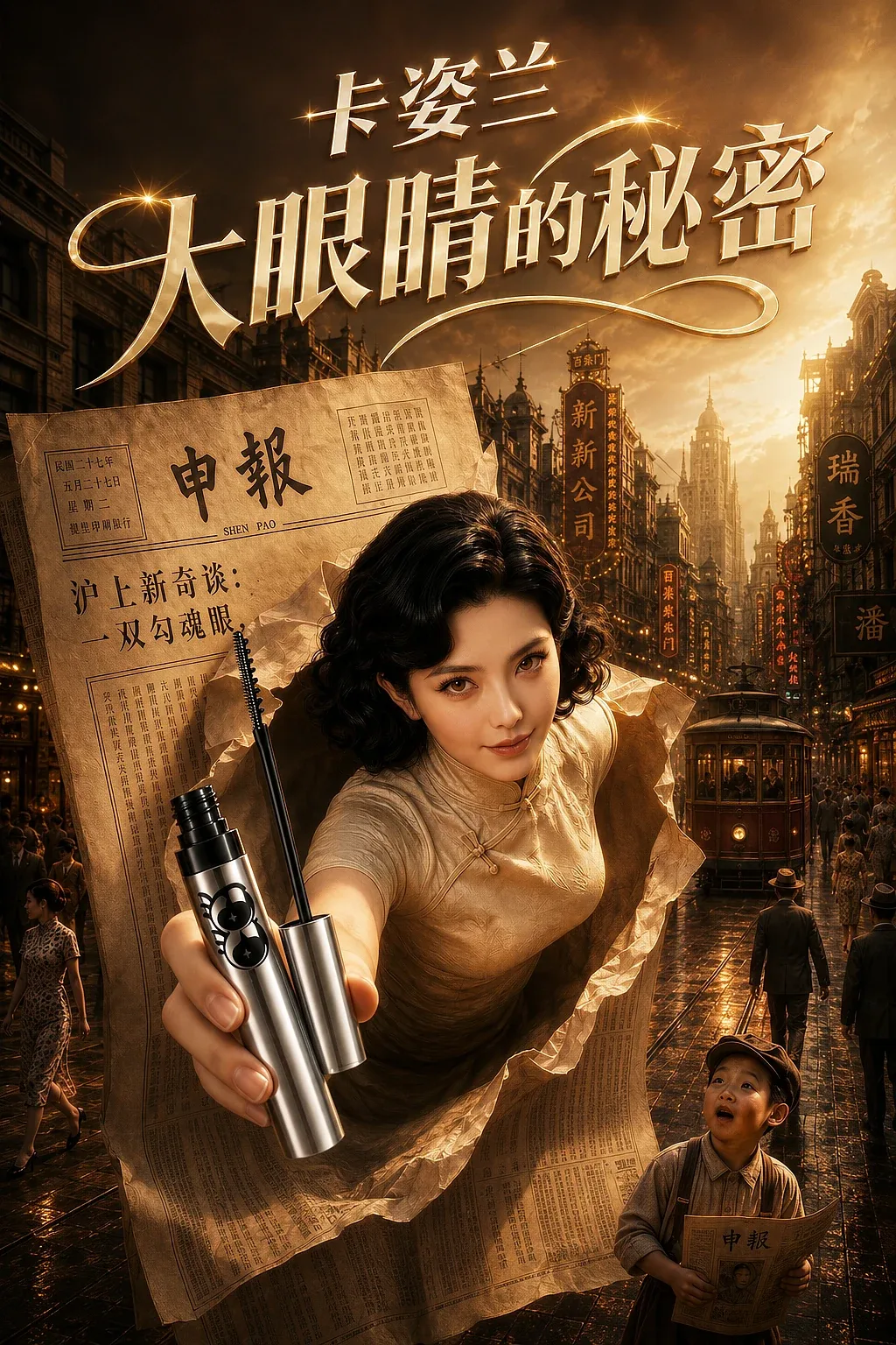 站酷设计精选 | 上海滩勾魂大眼睛的秘密-多模态AI